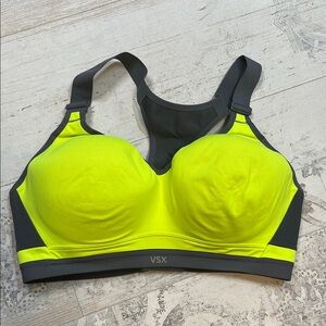 Victorias Secret VSX Sport Neon Yellow and Grey Sports Bra 36D